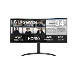 LG 34" 34WR55QK-B Zakrzywiony UltraWide QHD HDMI DP USB-C