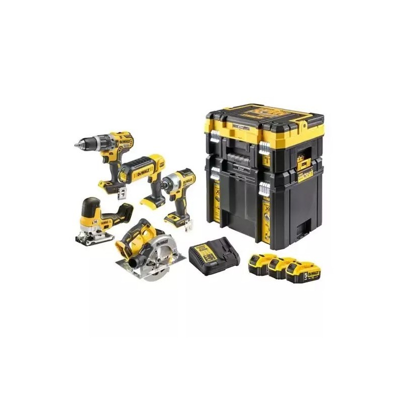 DeWALT DCK500P3T-QW zestaw combo elektronarzędzi Bateria