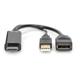 Digitus Adapter HDMI 4K – HDMI na DisplayPort