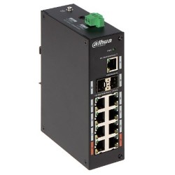 Dahua Technology PFS3211-8GT-120-V2 łącza sieciowe Nie zarządzany Gigabit Ethernet (10/100/1000) Obsługa PoE Montaż na