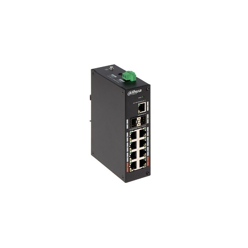 Dahua Technology PFS3211-8GT-120-V2 łącza sieciowe Nie zarządzany Gigabit Ethernet (10/100/1000) Obsługa PoE Montaż na Dahua Technology PFS3211-8GT-120-V2 łącza sieciowe Nie zarządzany Gigabit Ethernet (10/100/1000) Obsługa PoE Montaż na