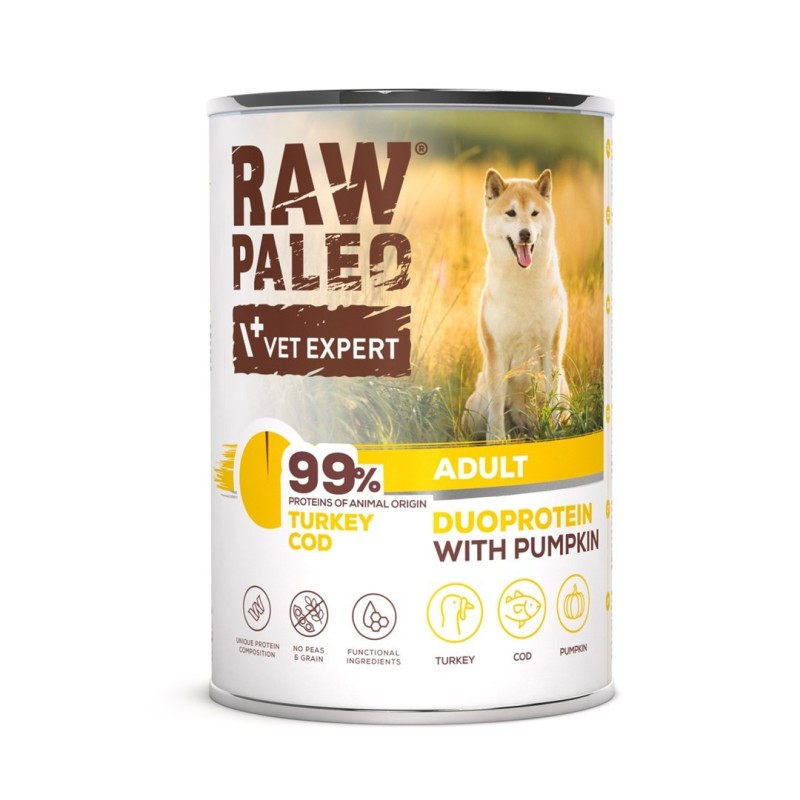 Raw Paleo Turkey&Cod Puppy Can 400g