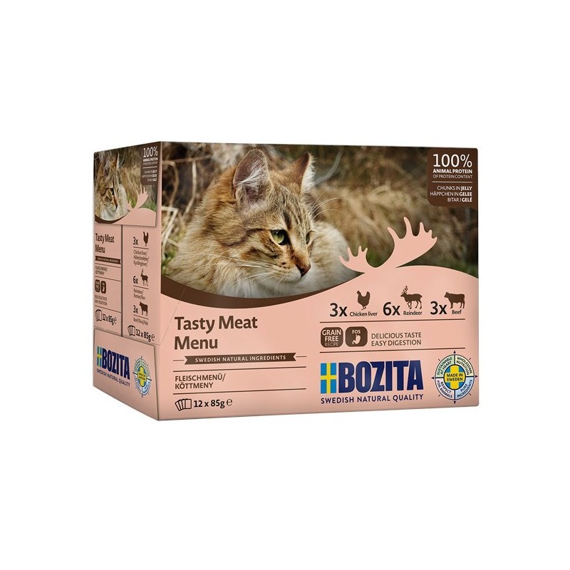 BOZITA kot Multibox mix mięso galaretka 12x85g