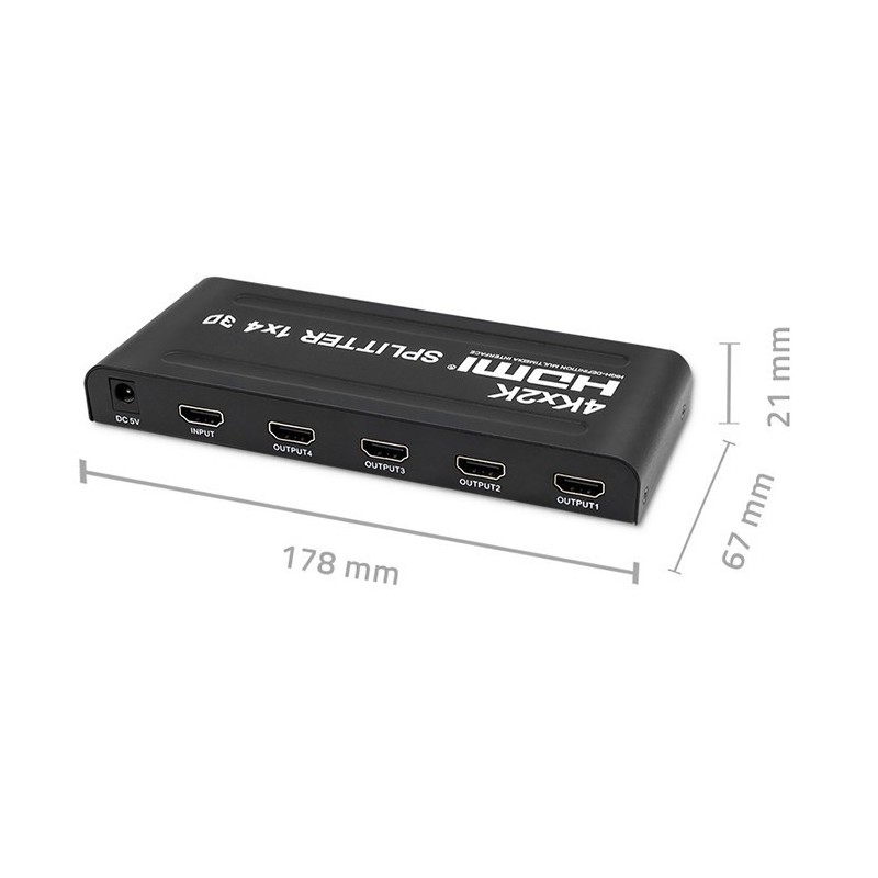 QOLTEC ROZDZIELACZ SPLITTER 4XHDMI 4KX2K | 3.4GB/S