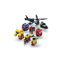 LEGO CITY 60462 Zestaw z helikopterem, wozem strażackim i łodzią podwodną