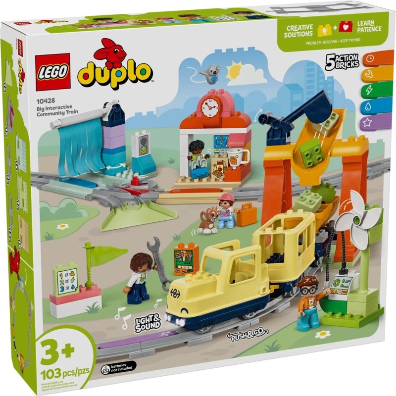 LEGO DUPLO TOWN 10428 Duplo Duży interaktywny pociąg miejski