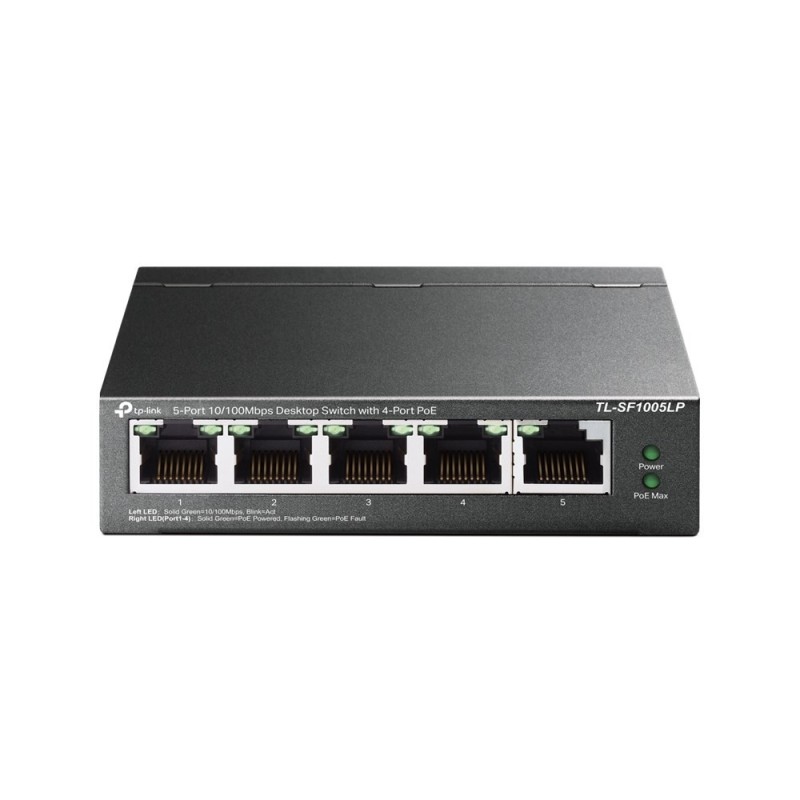 TP-LINK TL-SF1005LP łącza sieciowe Nie zarządzany Fast Ethernet (10/100) Obsługa PoE Czarny TP-LINK TL-SF1005LP łącza sieciowe Nie zarządzany Fast Ethernet (10/100) Obsługa PoE Czarny