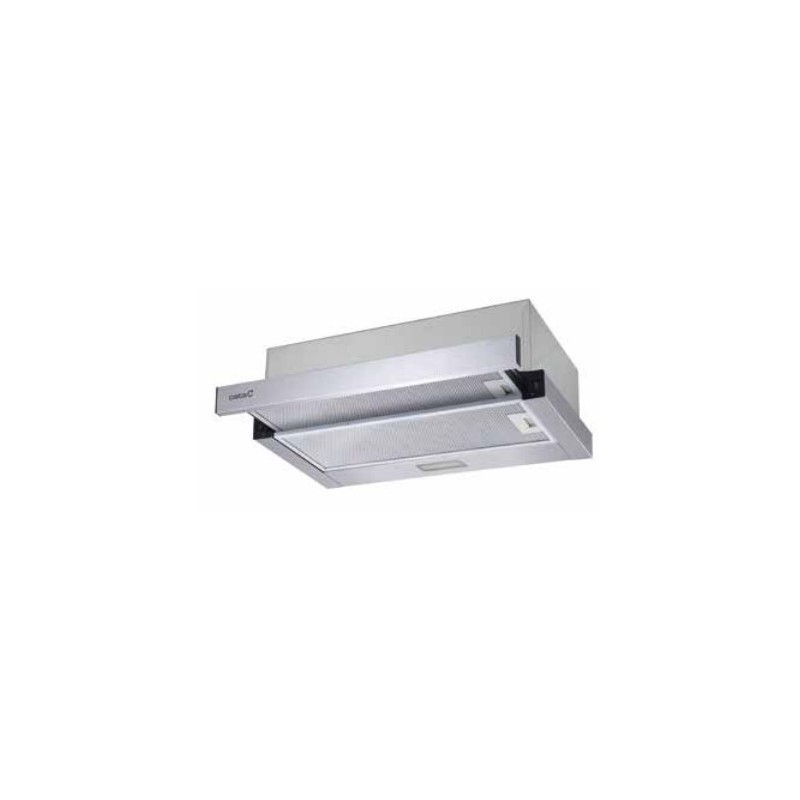 CATA TFB-5160 X Hood, Energy efficiency class C, Width 59.5 cm, Max 297 m3/h, Mechanical control, LED, Stainless steel CATA