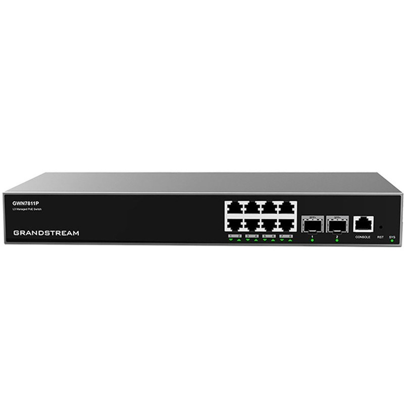 Grandstream GWN 7811P POE 8GE 2SFP+ zarządzalny switch L3 Grandstream GWN 7811P POE 8GE 2SFP+ zarządzalny switch L3