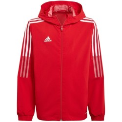 Kurtka dla dzieci adidas Tiro 21 Windbreaker czerwona GP4976 164cm