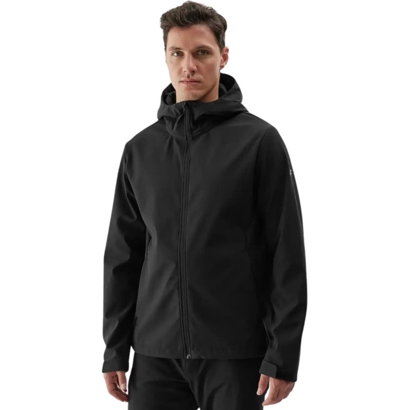 Kurtka męska softshell 4F M283 głęboka czerń 4FWAW24TSOFM283 20S XL