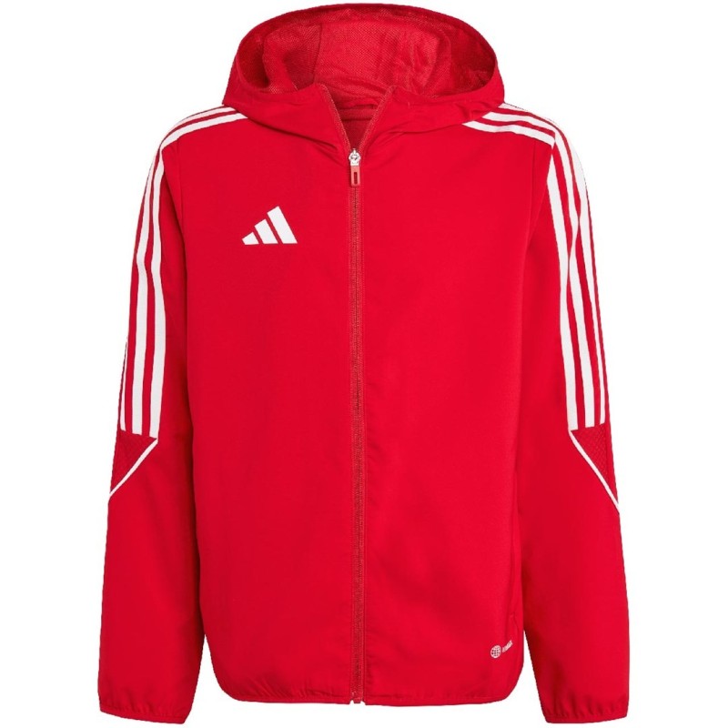 Kurtka dla dzieci adidas Tiro 23 League Windbreaker czerwona IA1624 128cm