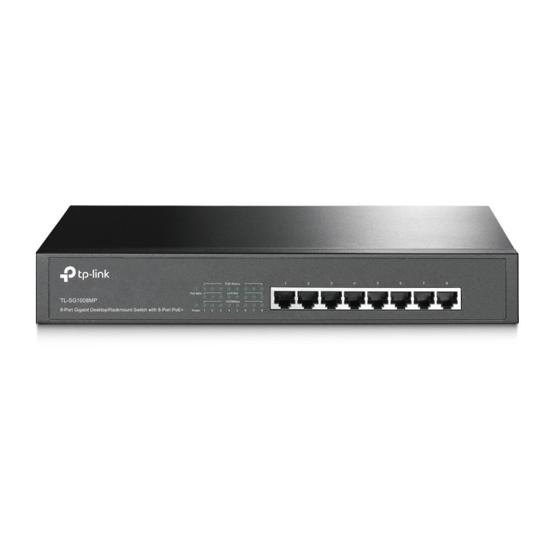 TP-Link TL-SG1008MP Nie zarządzany Gigabit Ethernet (10/100/1000) Obsługa PoE 1U Czarny TP-Link TL-SG1008MP Nie zarządzany Gigabit Ethernet (10/100/1000) Obsługa PoE 1U Czarny