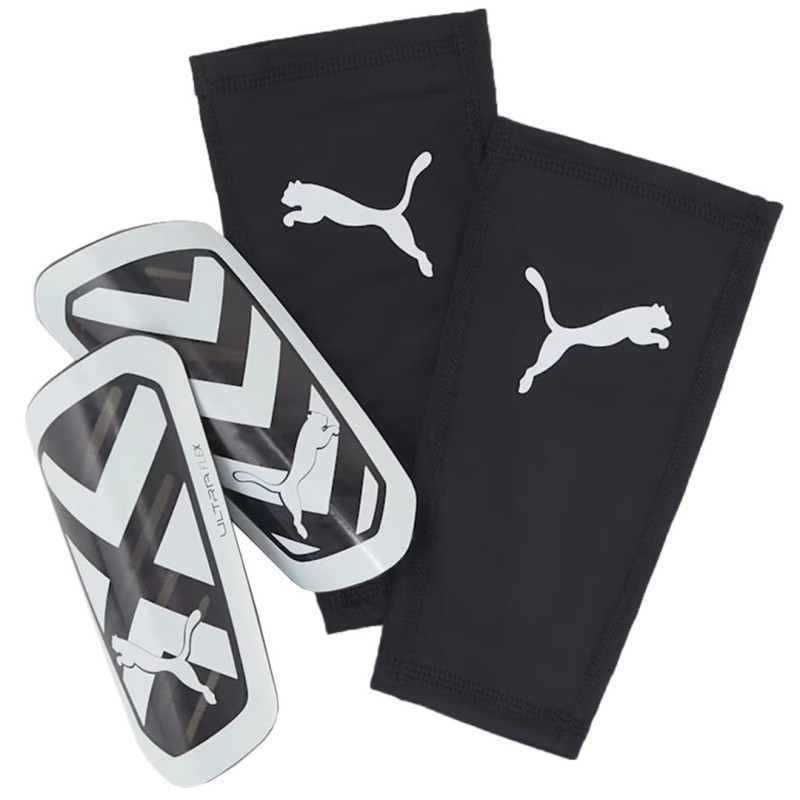 Ochraniacze piłkarskie Puma Ultra Flex Sleeve czarno-białe 030871 03 M