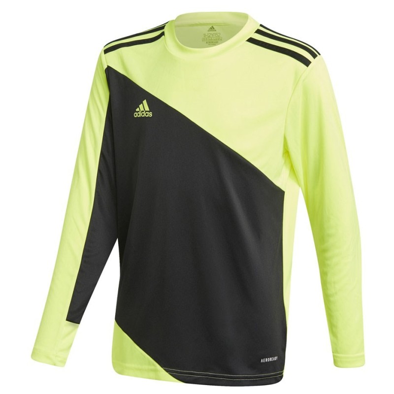 Bluza bramkarska dla dzieci adidas Squadra 21 Goalkeeper Jersey Youth czarno-limonkowa GN5794 128cm