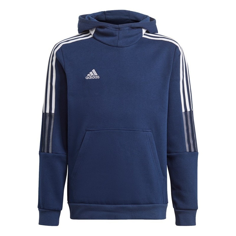 Bluza dla dzieci adidas Tiro 21 Sweat Hoody granatowa GK9680 140cm