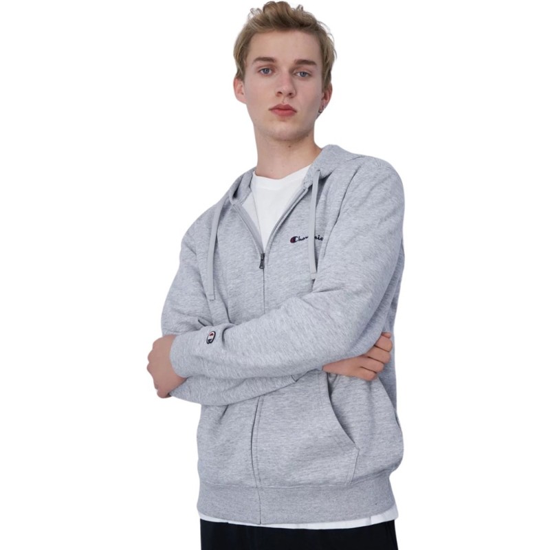 Bluza męska Champion Full Zip Hoodie szara 220260 EM021 S