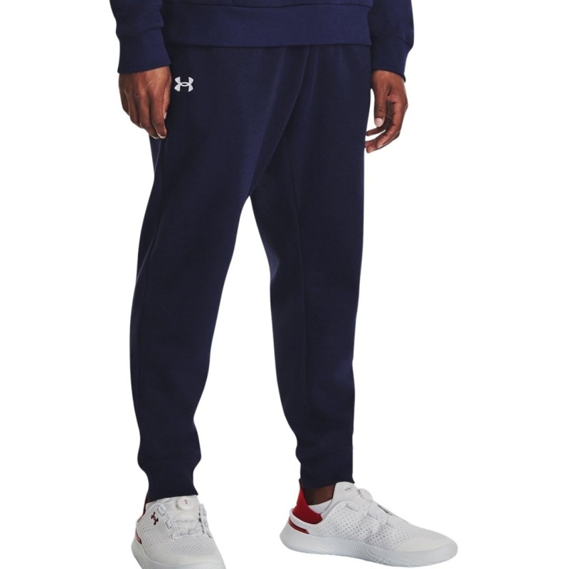 Spodnie męskie Under Armour Rival Fleece Joggers granatowe 1379774 410 M