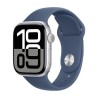 Watch Apple Watch Series 10 GPS 42mm Srebrna aluminiowa koperta ze sportowym paskiem M/L - Denim