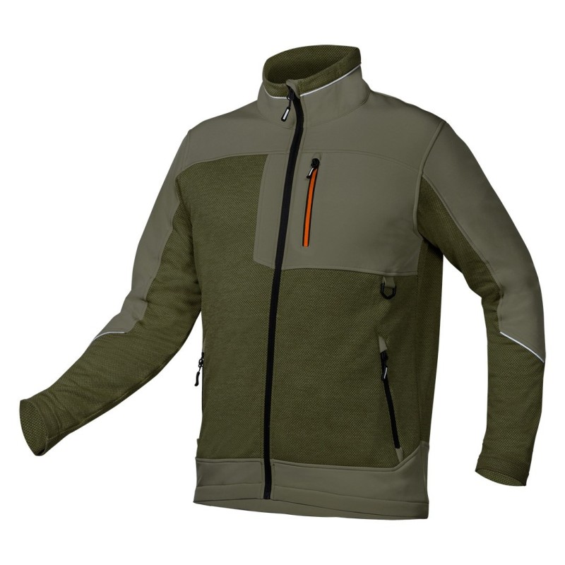 Bluza softshell OUTDOOR, zielona, rozmiar XXXL