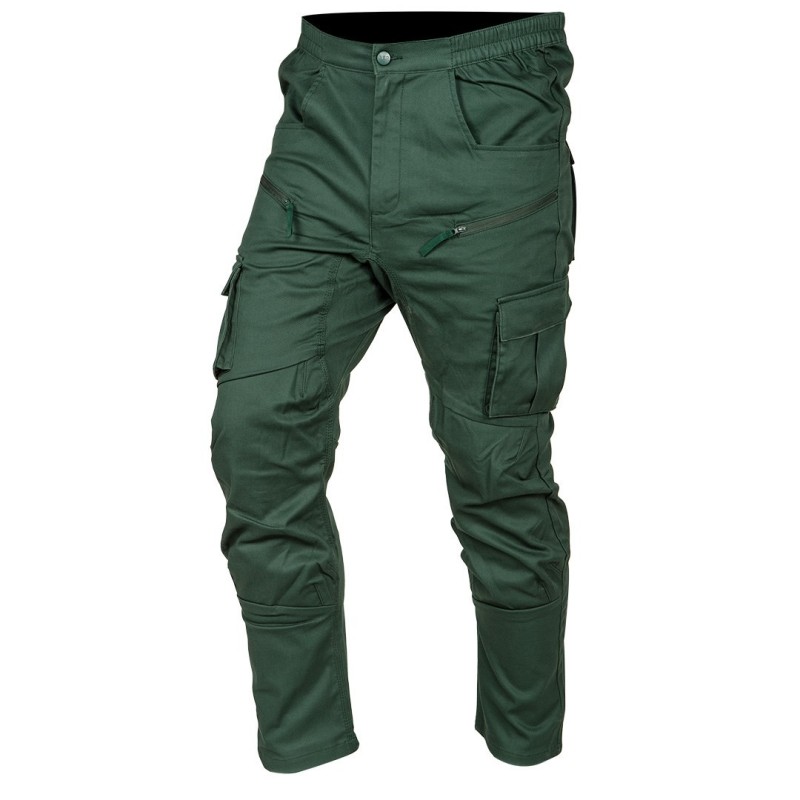 Spodnie robocze OUTDOOR, typu jogger, zielone, rozmiar XXXL