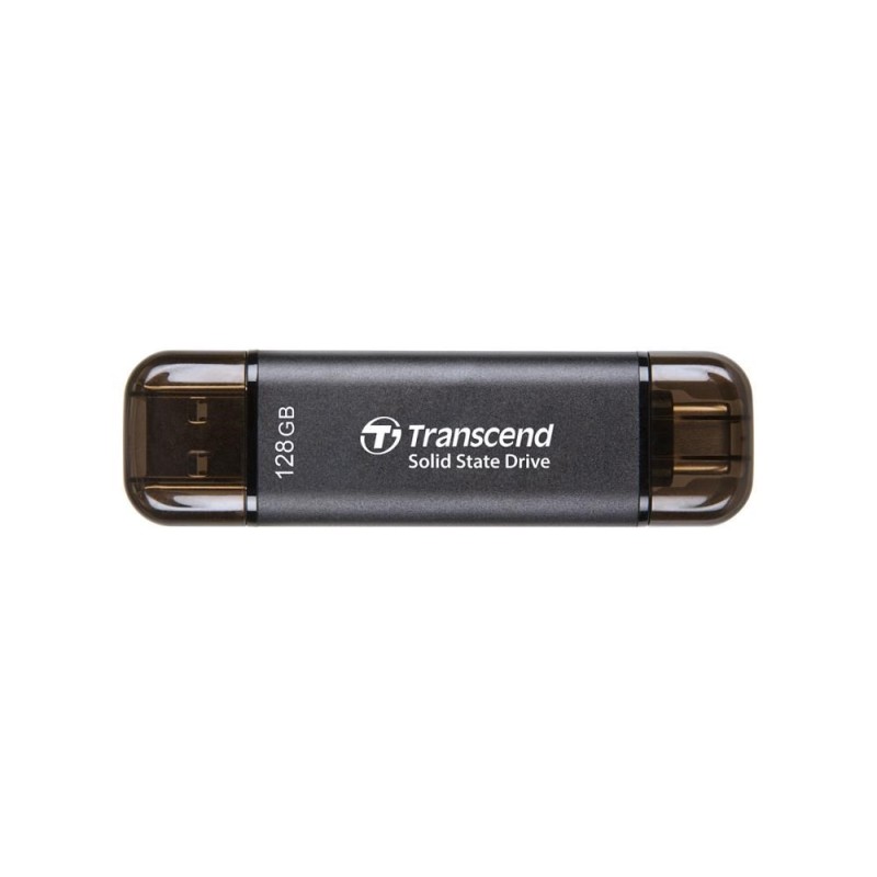 Transcend ESD310C Technologia Thunderbolt 128 GB USB Type-A / USB Type-C USB 3.2 Gen 2x2 Czarny