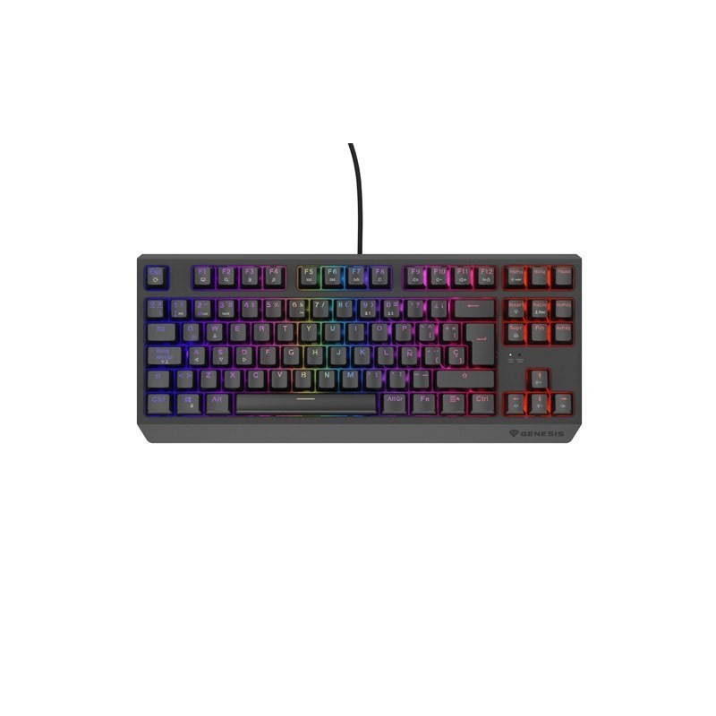 GENESIS Thor 230 TKL klawiatura Gaming USB QWERTY Hiszpański Czarny