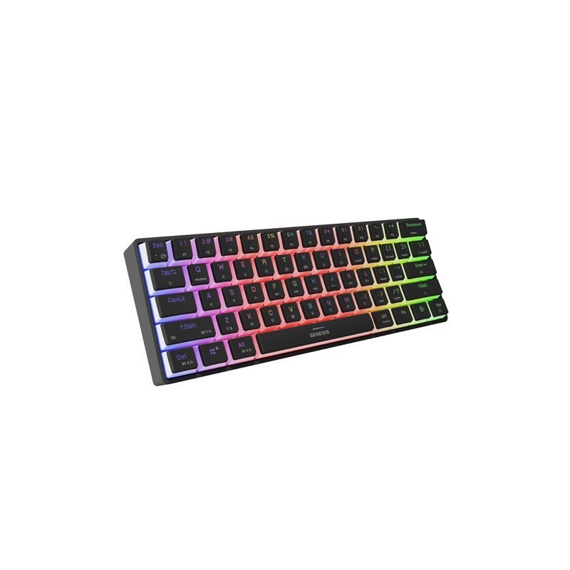 KLAWIATURA DLA GRACZY GENESIS THOR 660 G2 US BLACK BEZPRZEWODOWA RGB MECHANICZNA GATERON RED