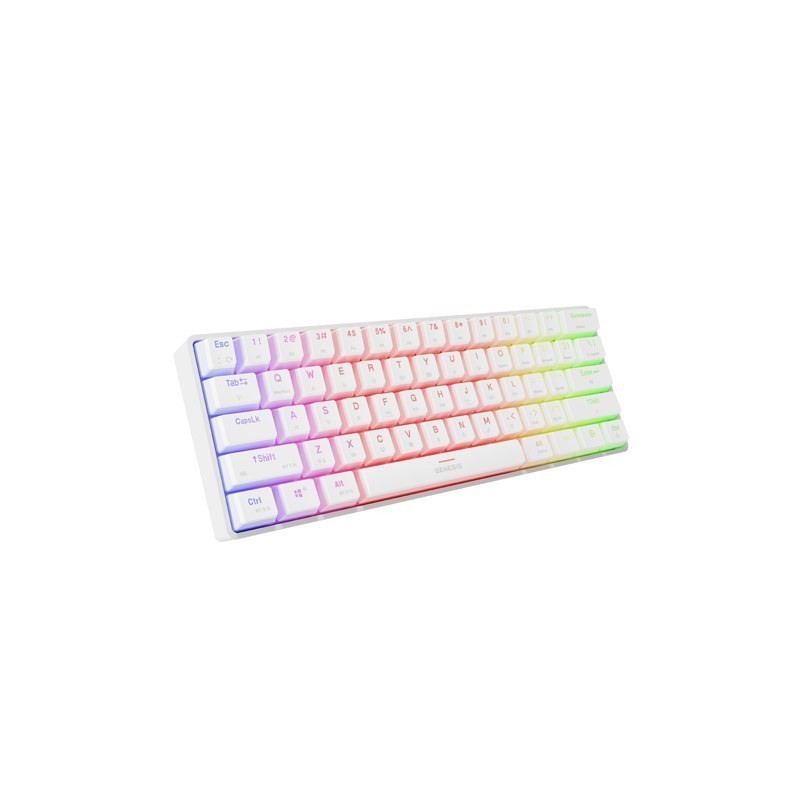 KLAWIATURA DLA GRACZY GENESIS THOR 660 G2 US WHITE BEZPRZEWODOWA RGB MECHANICZNA GATERON BROWN