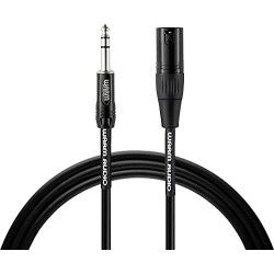 Warm Audio PRO-XLRM-TRSM-3 kabel audio 0,9 m XLR 6.35mm TRS Czarny