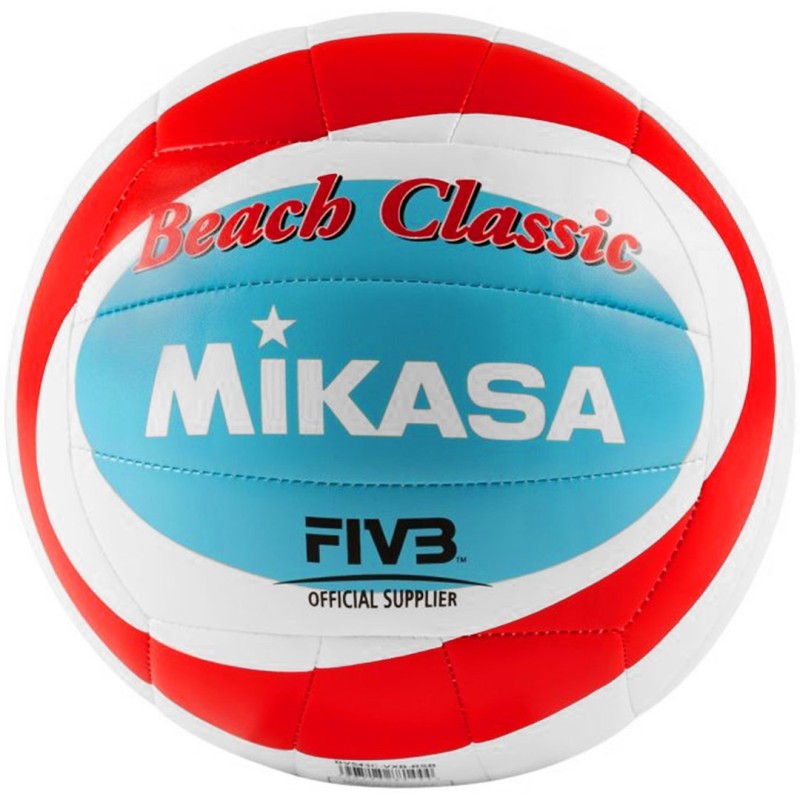 Piłka siatkowa plażowa Mikasa Beach Classic biało-czerwono-niebieska BV543C-VXB-RSB 5