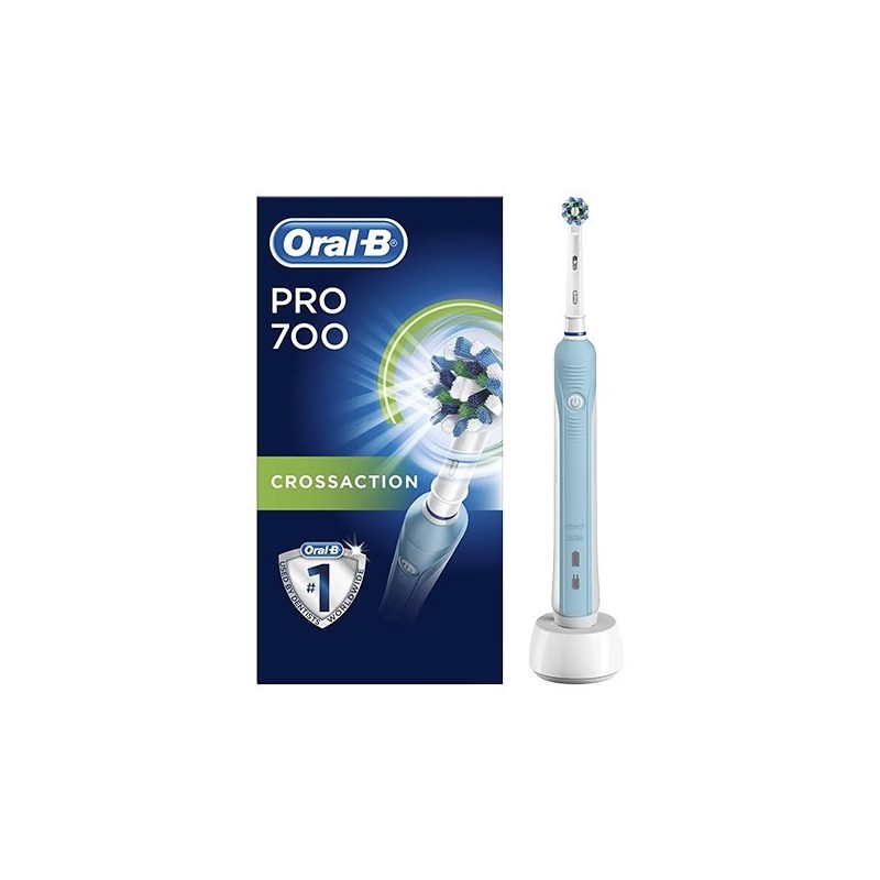 Oral-B PRO 700 CrossAction Dorosły Obrotowo-pulsacyjna szczoteczka do zębów Niebieski, Biały