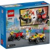 LEGO CITY 60458 Zestaw wyścigówek: pizza kontra wóz strażacki