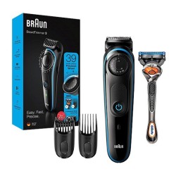 Trymer do brody BRAUN BT3240 + maszynka do golenia Gillette Fusion5 ProGlide Czarny, Niebieski