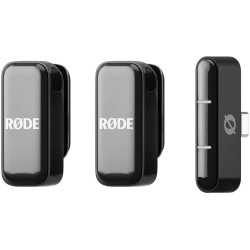 RODE Wireless Micro - 2-kanałowy cyfrowy system bezprzewodowy (USB-C, Czarny)