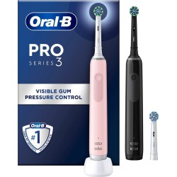 Elektryczna szczoteczka do zębów Oral-B | Pro 3 3900N/Różowy Duopack | Akumulator | Dla dorosłych | Liczba główek szczoteczki w