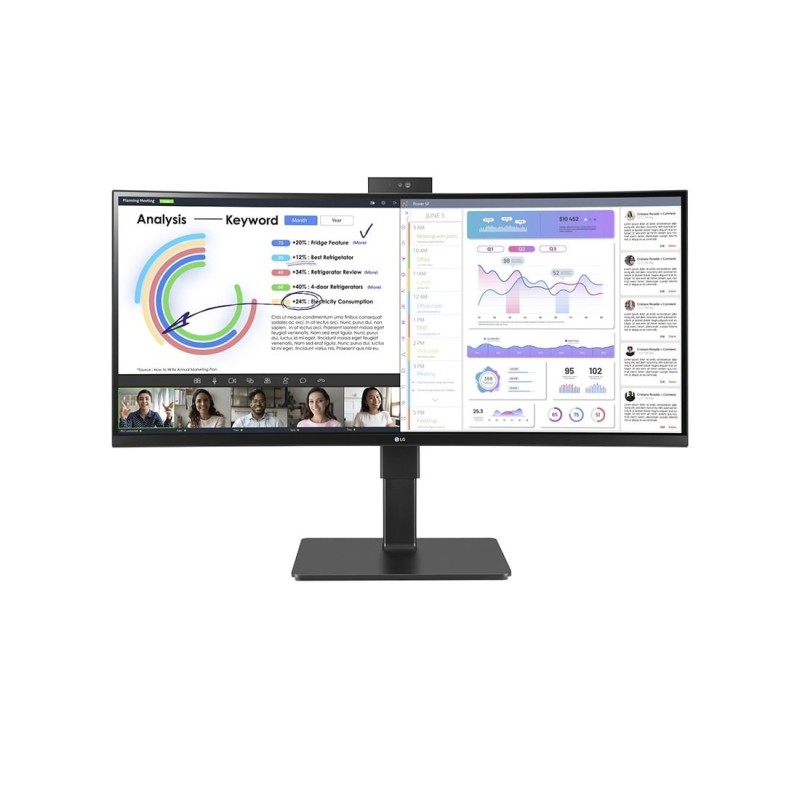 LG 34BQ77QC-B monitor komputerowy 86,4 cm (34") 3440 x 1440 px UltraWide Dual Quad HD LCD Czarny