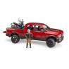 Dodge RAM 2500 Power Wagon z przyczepą i motocyklem Ducati 02502 BRUDER