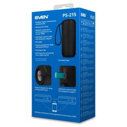 SVEN PS-215 głośnik przenośny / imprezowy Głośnik mono przenośny Czarny 12 W