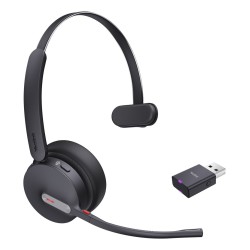 Yealink WH64 Hybrid Mono Teams Zestaw słuchawkowy Bezprzewodowy Opaska na głowę Biuro/centrum telefoniczne Micro-USB Bluetooth