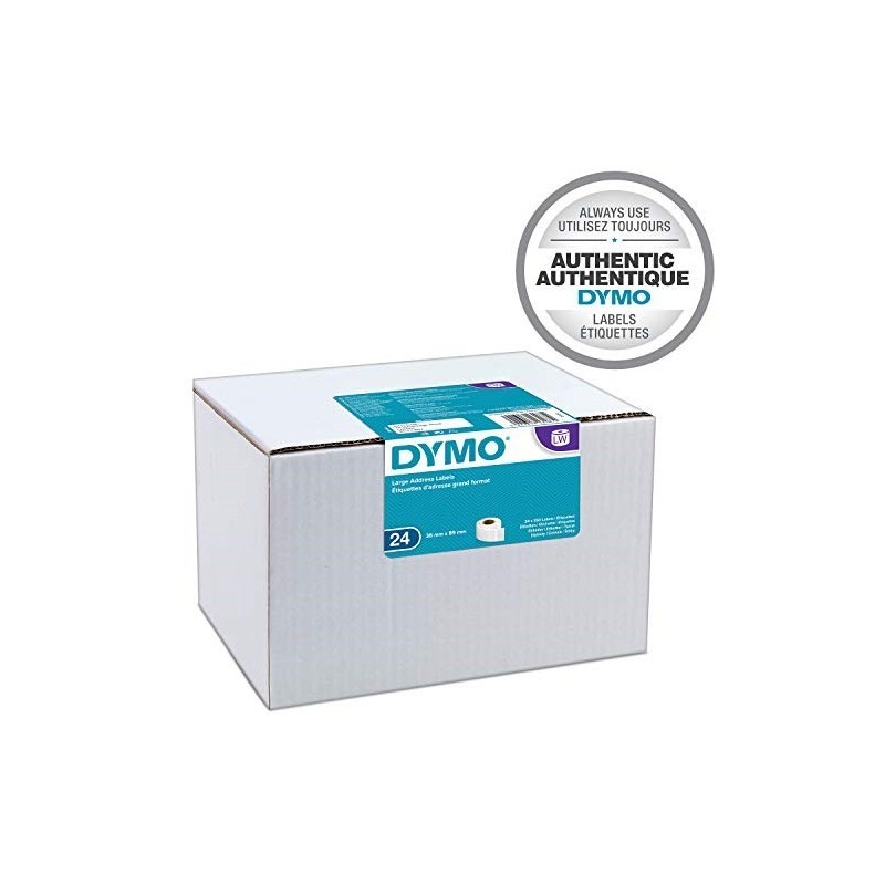 DYMO LW Large Address Labels 36 x 89 mm S0722390 Balta Lipni spausdintuvo etikete