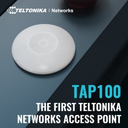 Teltonika · Accesspoint· TAP100· 2x1· Wi-Fi 4· 300Mbit· 1x 10/100· 15W PoE - Access Point - 0,1 Gbps 300 Mbit/s Biały Obsługa