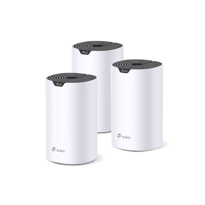 TP-Link Deco S7 (3-pack) Dual-band (2.4 GHz/5 GHz) Wi-Fi 5 (802.11ac) Biały, Czarny Wewnętrzne