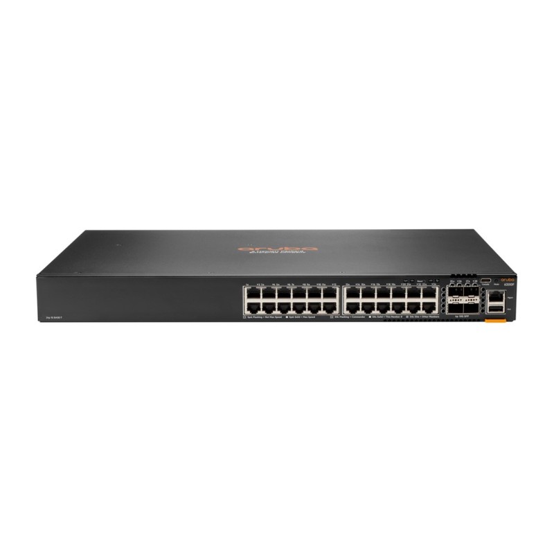 Aruba 6200F 24G Class4 PoE 4SFP+ 370W Zarządzany L3 Gigabit Ethernet (10/100/1000) Obsługa PoE 1U