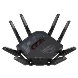 ASUS ROG Rapture GT-BE98 router bezprzewodowy 10 Gigabit Ethernet Quad-band (2.4 GHz / 5 GHz-1 / 5 GHz-2 / 6 GHz) Czarny