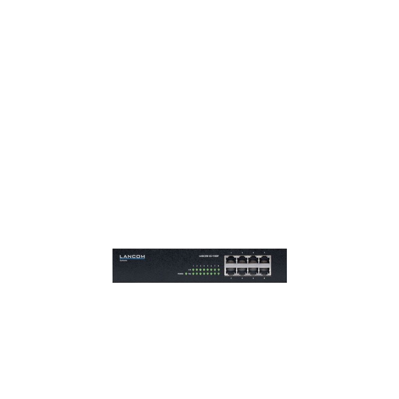 Lancom Systems GS-1108P Nie zarządzany Gigabit Ethernet (10/100/1000) Obsługa PoE Czarny