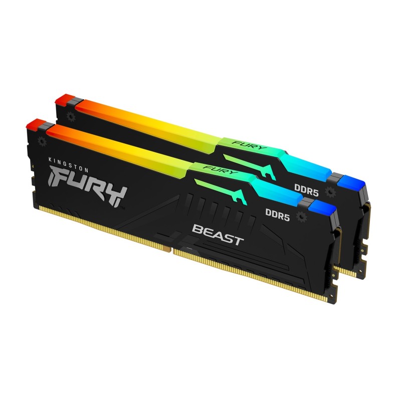 KINGSTON DDR5 32GB 6000MT/s CL30 DIMM (Kit of 2) FURY Beast RGB XMP