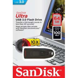 Pendrive SanDisk Cruzer Ultra SDCZ48-064G-U46 (64GB USB 3.0 kolor czarny)