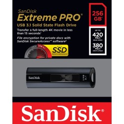 Pendrive SanDisk EXTREME PRO SDCZ880-256G-G46 (256GB USB 3.1 kolor czarny)