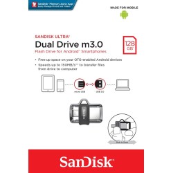 Pendrive SanDisk ULTRA SDDD3-128G-G46 (128GB microUSB, USB 3.0 kolor szary)